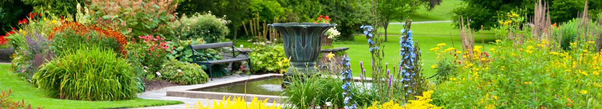 Ogród z fontanną